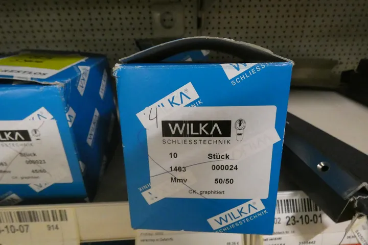 4x Wilka - Profilzylinder, Schließtechnik, 50/50Mmv